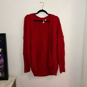 Red Anthropologie Cardigan